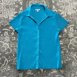 Dressbarn textured button-down blouse